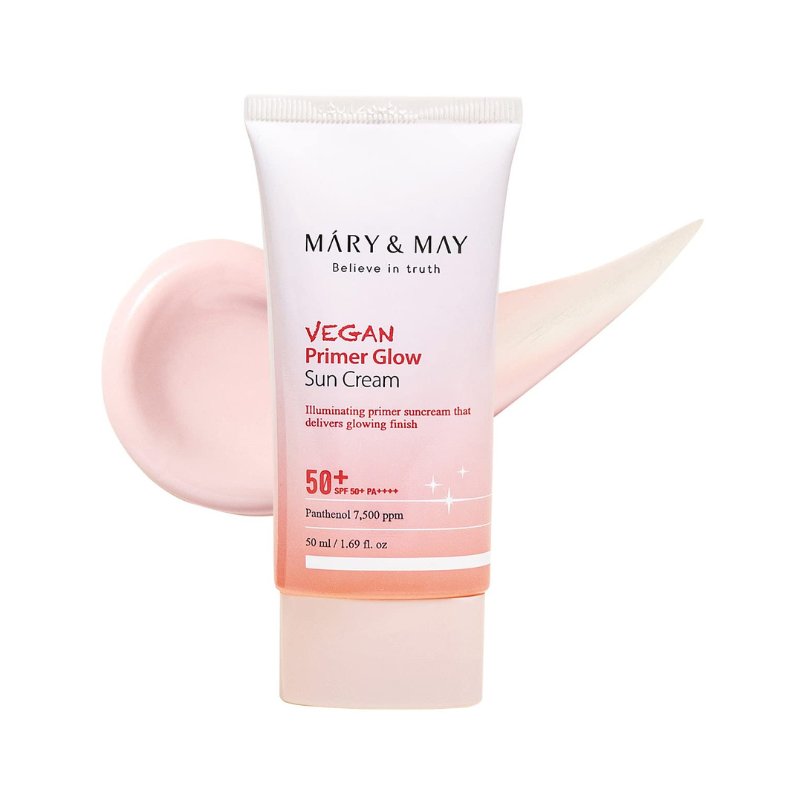 Mary&May - Vegan Primer Glow Sun Cream SPF50 PA - Subtle Pink - 50 ml