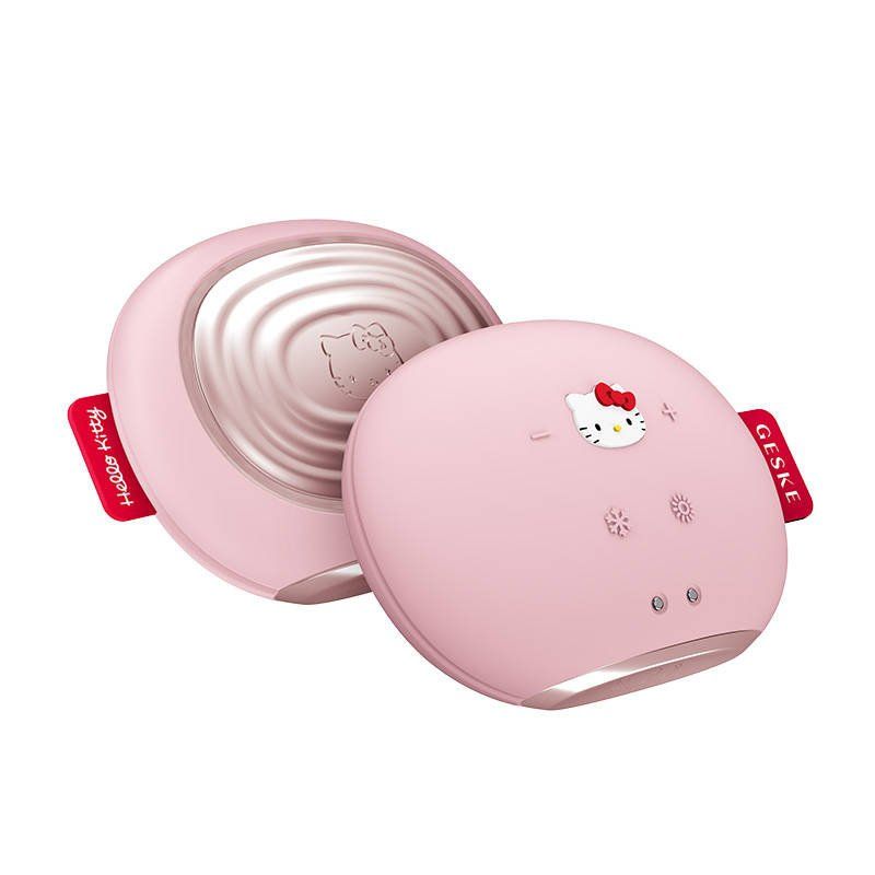 STOCKICX3 - Sonic Facial Massager Warm & Cool 8in1 Geske with APP (Hello Kitty pink)