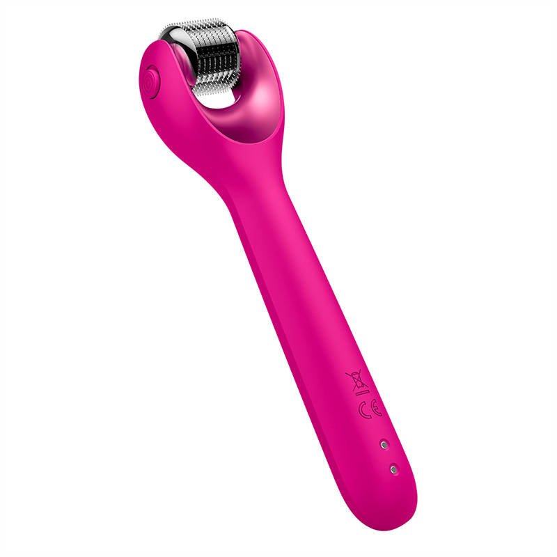 Micro Needle Face Roller 9in1 Geske with APP (magenta)