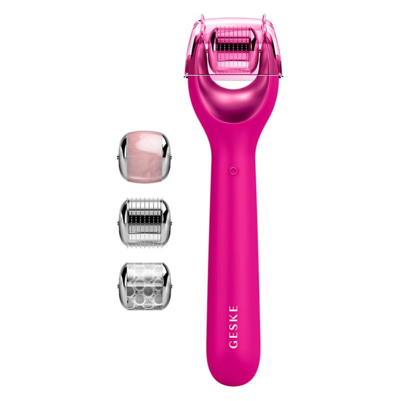 Micro Needle Face Roller 9in1 Geske with APP (magenta)