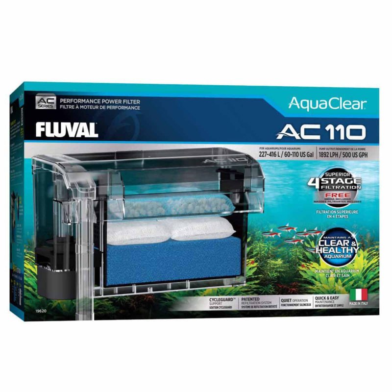 Fluval - AquaClear AC 110 Hang-on Filter - 1890 L/H - 227–416L