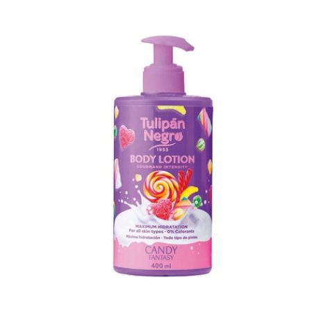 Tulpe Black Body Lotion with Dispenser Candy Fantasy Maximum Moisture Supply