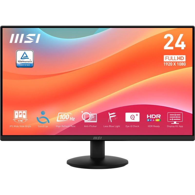 MSI Pro MP242L écran plat de PC 60,5 cm (23.8") 1920 x 1080 pixels Full HD LCD Noir