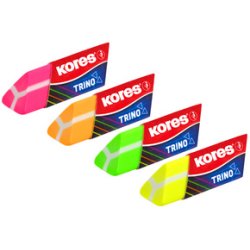 Kores Gomme en plastique "Trino", fluorescent