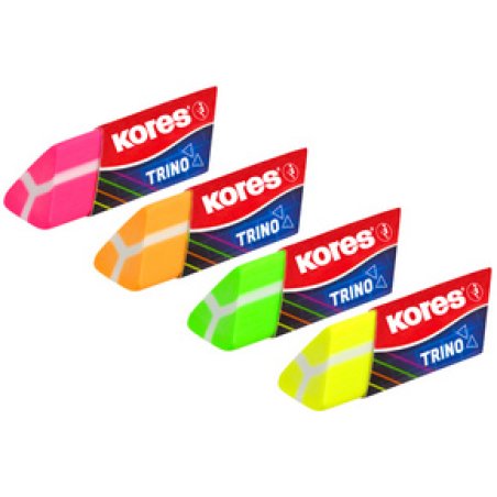 Kores Gomme en plastique "Trino", fluorescent