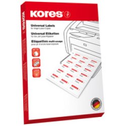 Kores Universal-Etiketten, 70 x 33,9 mm, weiß, 100 Blatt