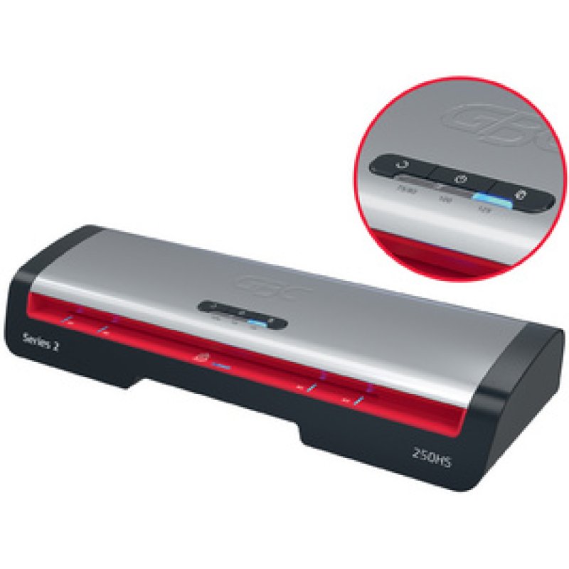 GBC Plastifieuse 250HS, jusqu'au format A3,noir/argent/rouge