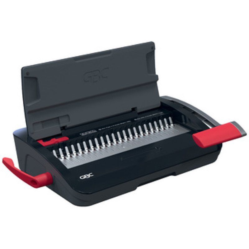 GBC Perforelieuse CombBind CB12, noir/rouge/argent