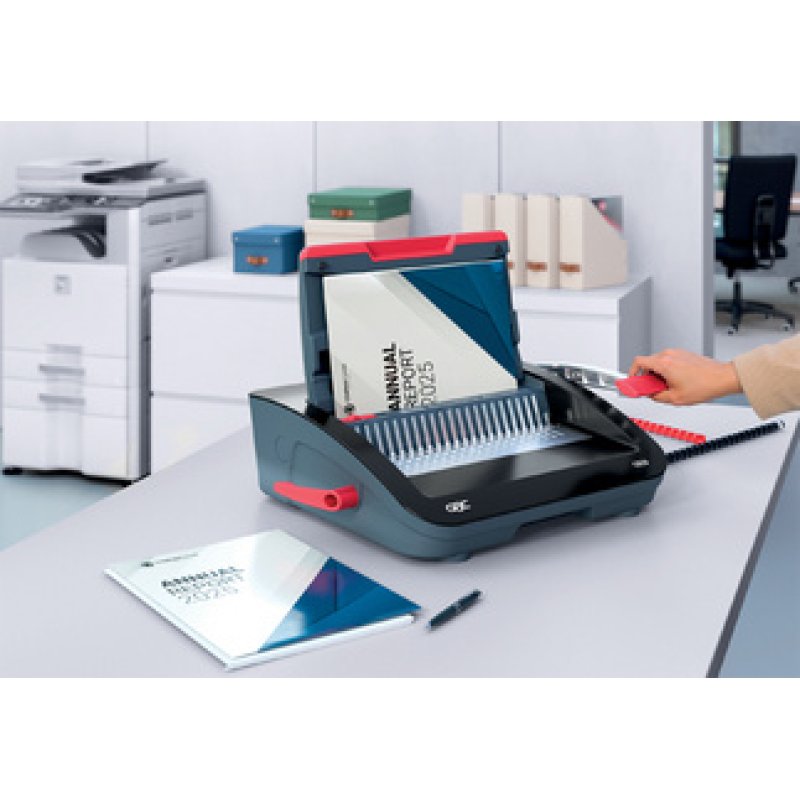 GBC Perforelieuse CombBind CB20, noir/rouge/argent