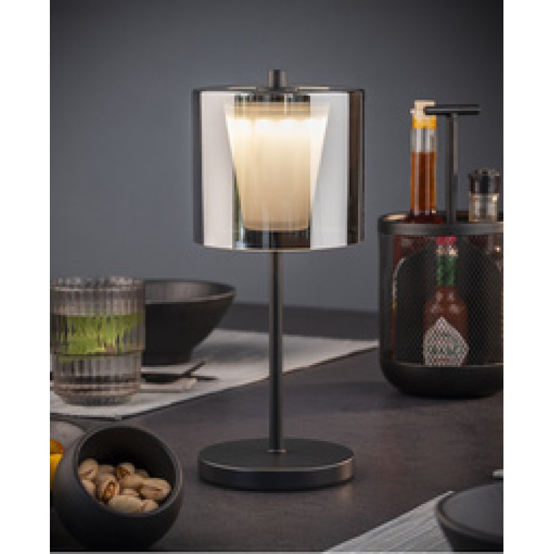 APS Lampe de bureau rechargeable à LED ANTON, noir