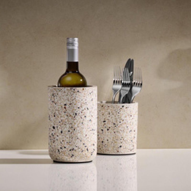 APS Rafraîchisseur de bouteille TERRAZZO, béton, beige