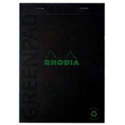 RHODIA Bloc-notes GREENPAD, A5, quadrillé, noir