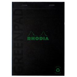RHODIA Bloc-notes GREENPAD, A4 , quadrillé, noir