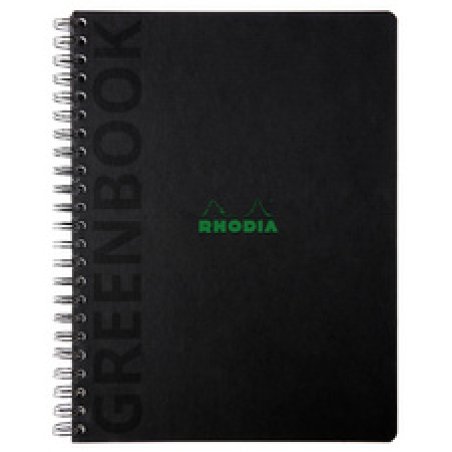 RHODIA Cahier à spirale GREENPAD, A4 , ligné, noir