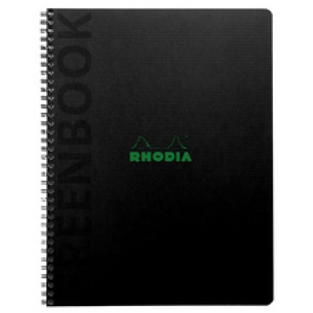 RHODIA Cahier à spirale GREENPAD, A5 , ligné, noir