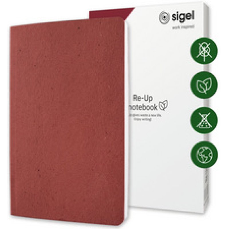 sigel Carnet de notes Re-Up, A5, quadrillé, blanc calcaire