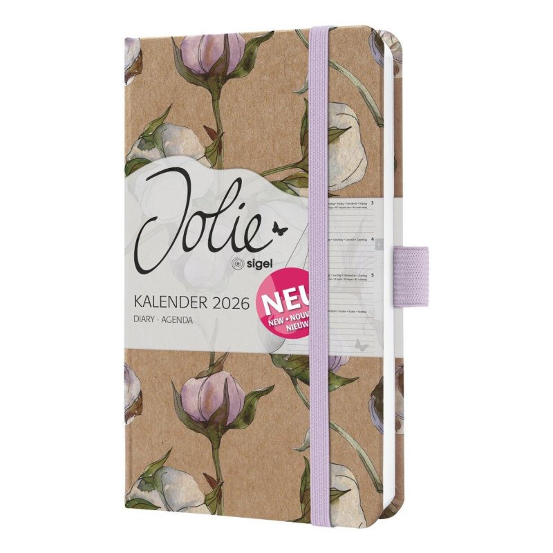 sigel Taschenkalender Jolie Pure 2026 "Cotton Fields", A6