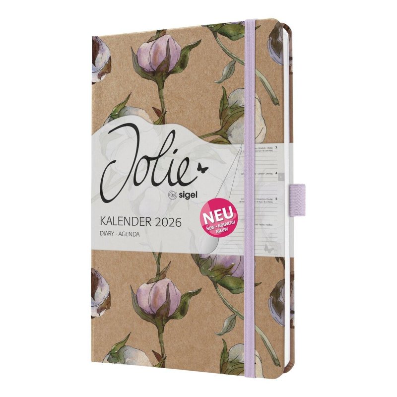 Sigel Jolie J6805 agenda Agenda hebdomadaire 174 pages Marron, Or, Vert, Couleur menthe
