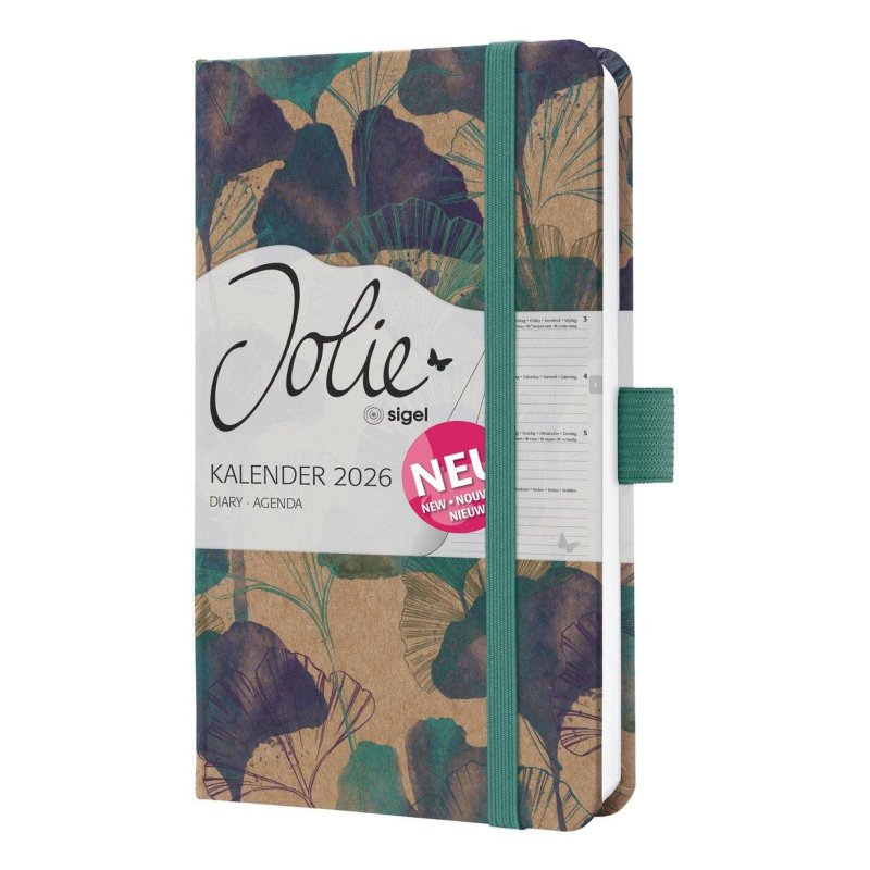 sigel Taschenkalender Jolie Pure 2026 "Moonlight Ginkgo", A6