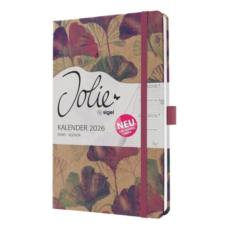 sigel Buchkalender Jolie Pure 2026 "Sunlight Ginkgo", A5
