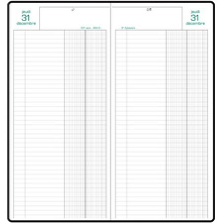 EXACOMPTA Agenda Banquier long, 2 volumes, 2026, noir