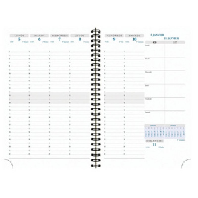 EXACOMPTA Agenda de bureau HORIZONS 20S Visuel, 2026, bleu