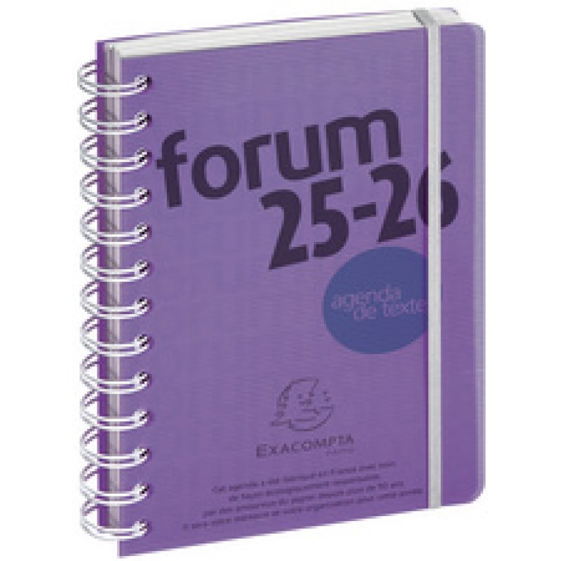 EXACOMPTA Agenda scolaire Forum Linicolor, 2025/2026, violet