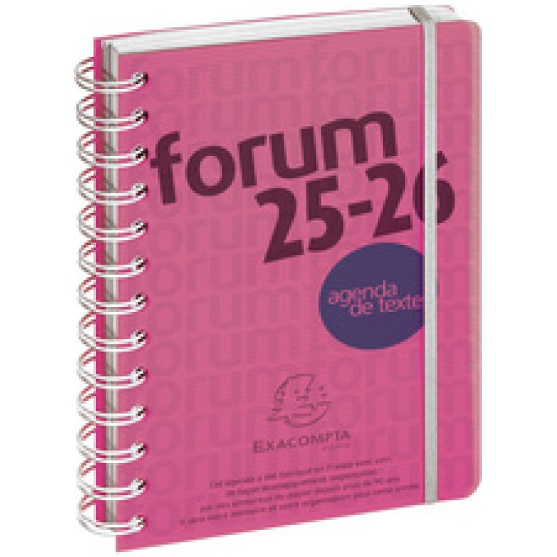 EXACOMPTA Agenda scolaire Forum Linicolor, 2025/2026, rose