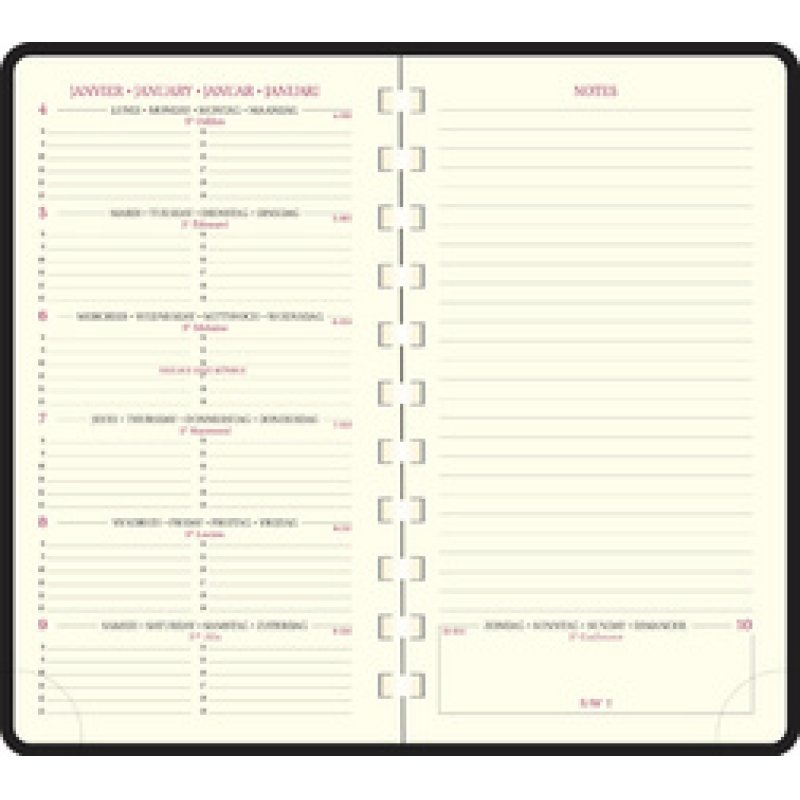 EXACOMPTA Agenda de poche "Espace 16 S", 2026, noir