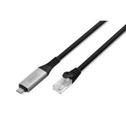 Digitus USB-C 3.2 Gen1 - RJ45 Ethernet cable, 1Gbit/s, 3m