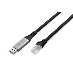 Digitus Câble USB 3.2 Gen1 - RJ45 Ethernet, 1Gbit/s, 3m