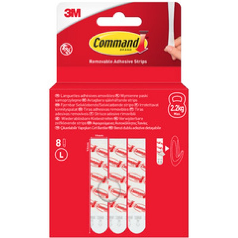 3M Command Paquet de recharge languettes adhésives, blanc
