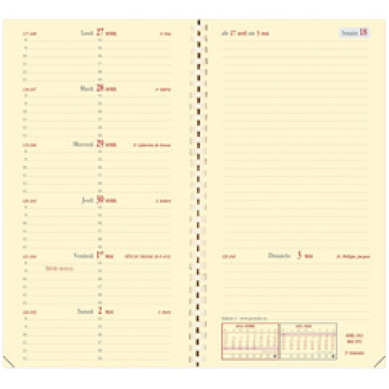 QUO VADIS Agenda de poche "Italnote S", 2026, Impala noir