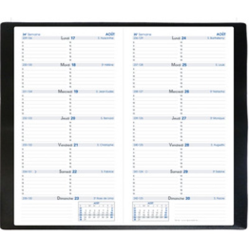 QUO VADIS Agenda de poche Silma, 88 x 170 mm, 2026, noir