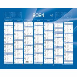 QUO VADIS Calendrier de banque bleu, 430 x 335 mm, 2026