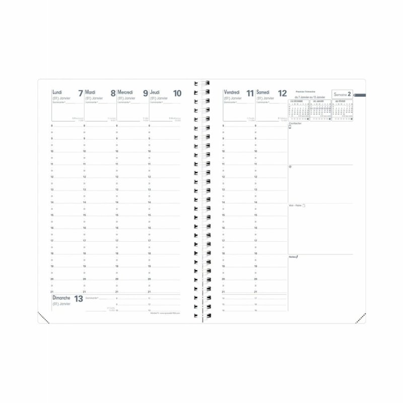 QUO VADIS Agenda "Ministre S", 160 x 240 mm, 2026, noir