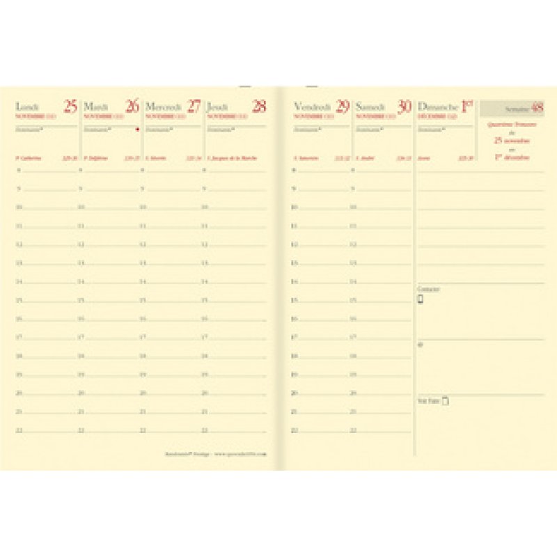 QUO VADIS Agenda de poche Randonnée Prestige, 2026, camel