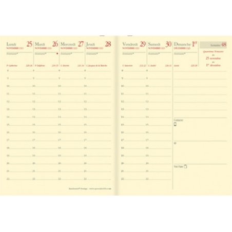 QUO VADIS Agenda de poche Randonnée Prestige, 2026, camel