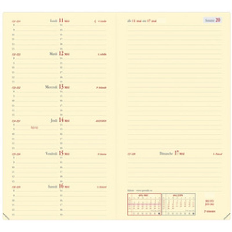 QUO VADIS Agenda de poche "Italnote", 2026, Marlow bordeaux