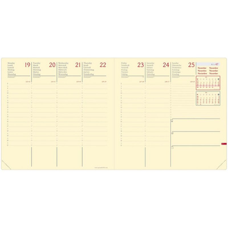 Quo Vadis Agenda Exécutif Prestige ML 2026, Silk vert d'eau