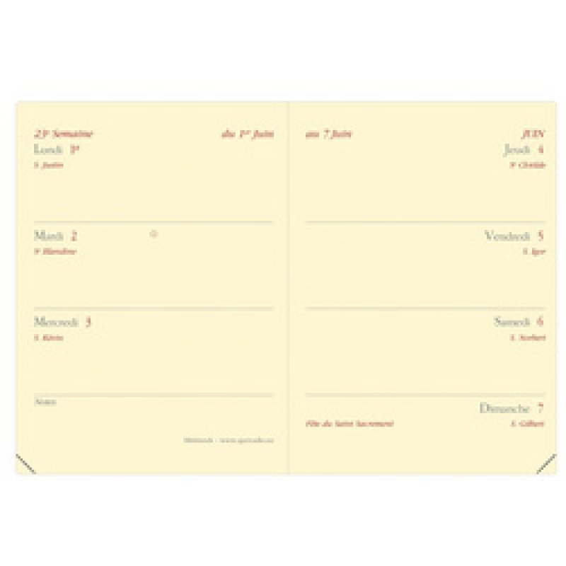 QUO VADIS Agenda de poche MINIWEEK, 2026, Marlow camel