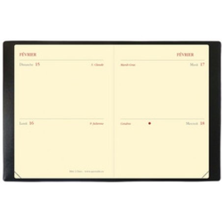 QUO VADIS Agenda de poche MINI 2 DAYS, 2026, Marlow bordeaux