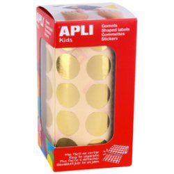 APLI kids Gommettes "Rond" en rouleau, bleu métallisé