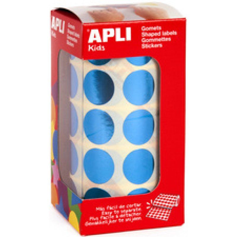 APLI kids Gommettes "Rond" en rouleau, rouge métallisé