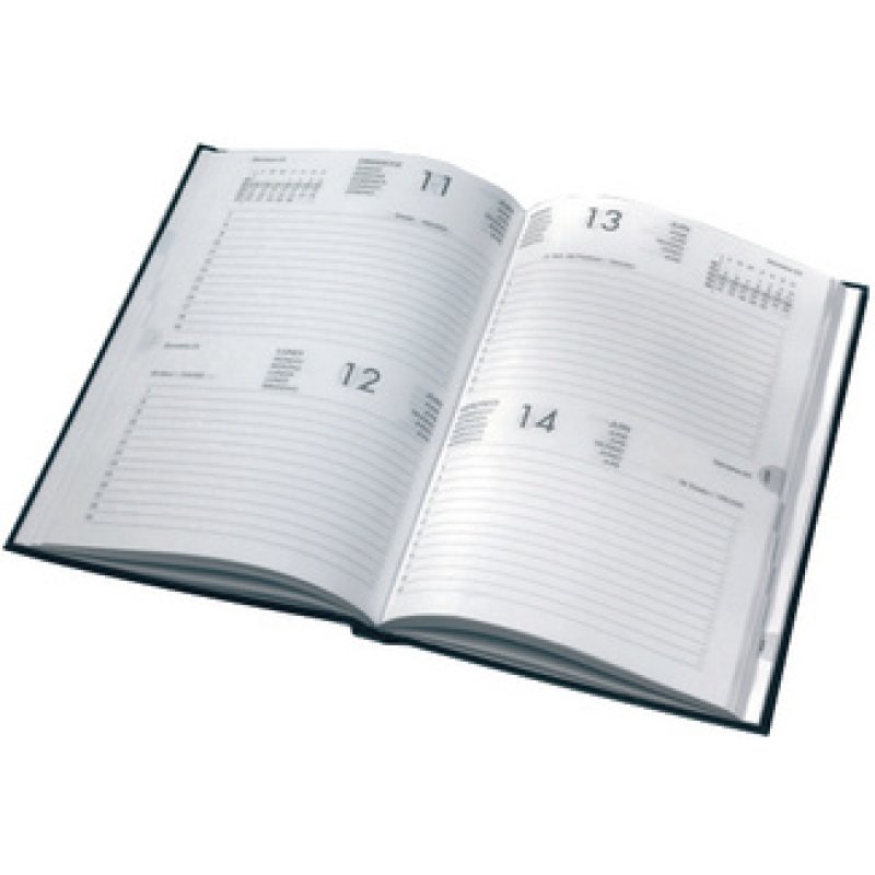 LECAS Agenda Carré 2 jours Travers, 140 x 220 mm, 2026, noir