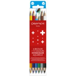 CARAN D'ACHE Crayons de couleur SWISSCOLOR BICOLOR Aquarelle