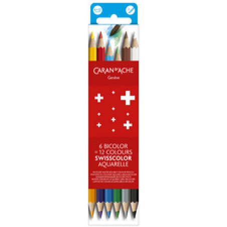 CARAN D'ACHE Crayons de couleur SWISSCOLOR BICOLOR Aquarelle