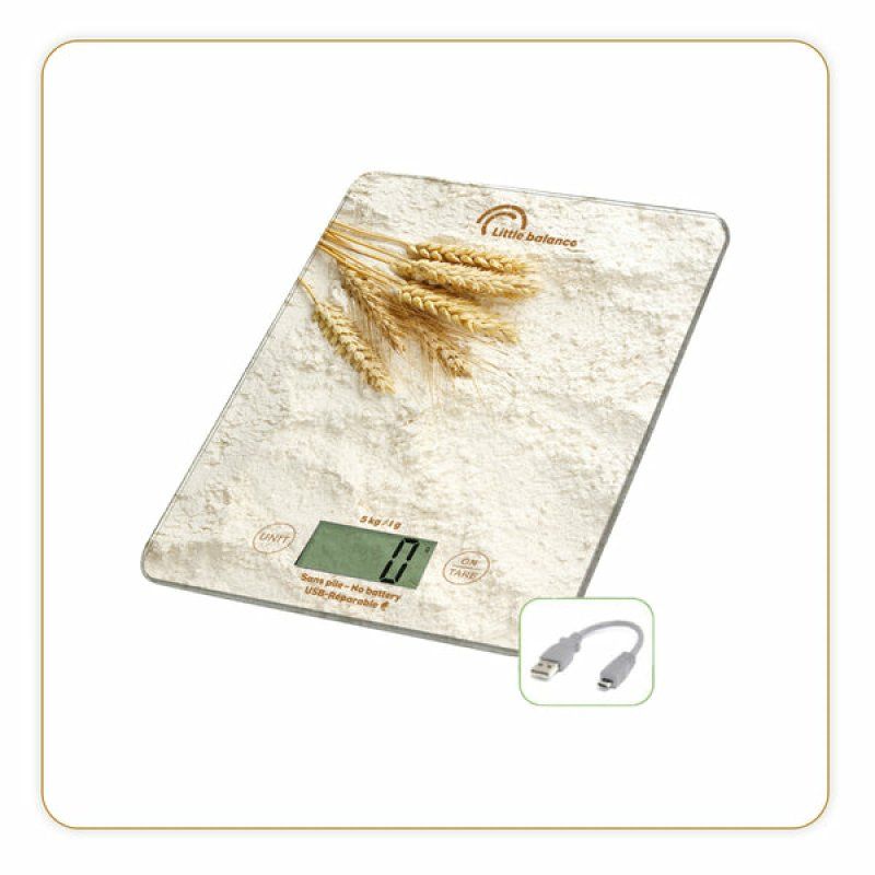 Little Balance 8716 escabeaux de cuisine Blanc Comptoir Rectangle Balance de ménage électronique