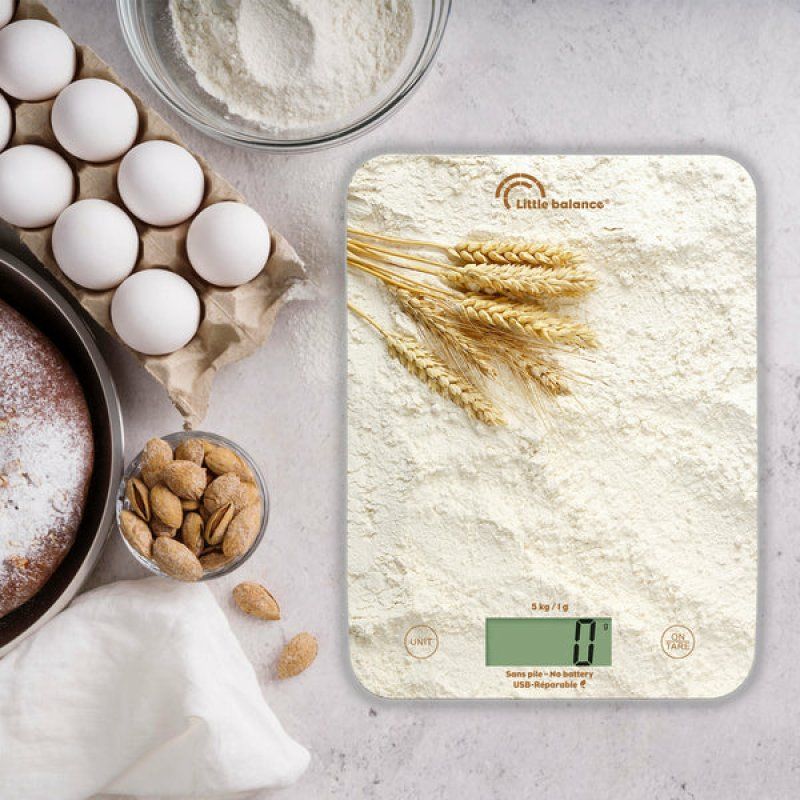 Little Balance 8716 escabeaux de cuisine Blanc Comptoir Rectangle Balance de ménage électronique