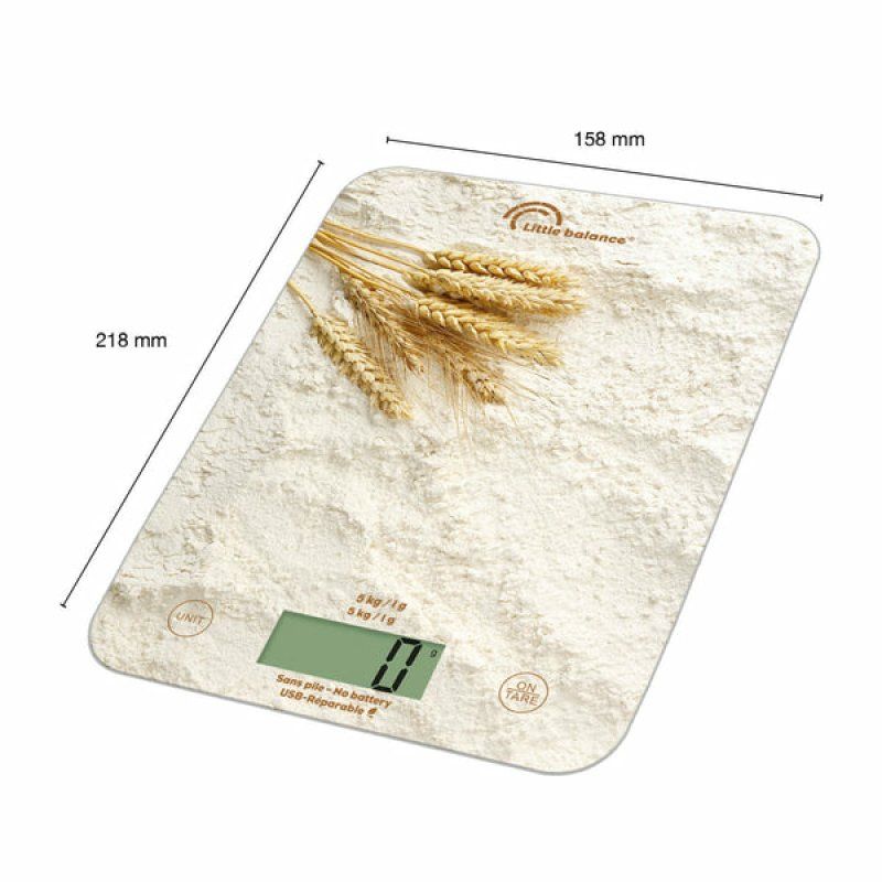 Little Balance 8716 escabeaux de cuisine Blanc Comptoir Rectangle Balance de ménage électronique